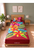 Hand Painted Rayon Bedsheet Set Single Size